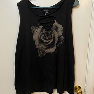 Torrid halter t-shirt with rose